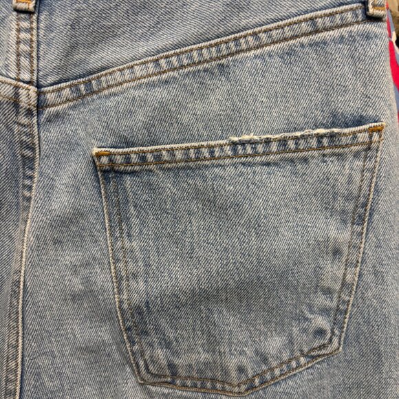 AGOLDE (Los Angelos) Straight Jeans in Light Wash Size 24 Distressed - Picture 8 of 14